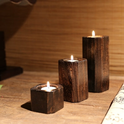 Maréa Wooden Candle Holder