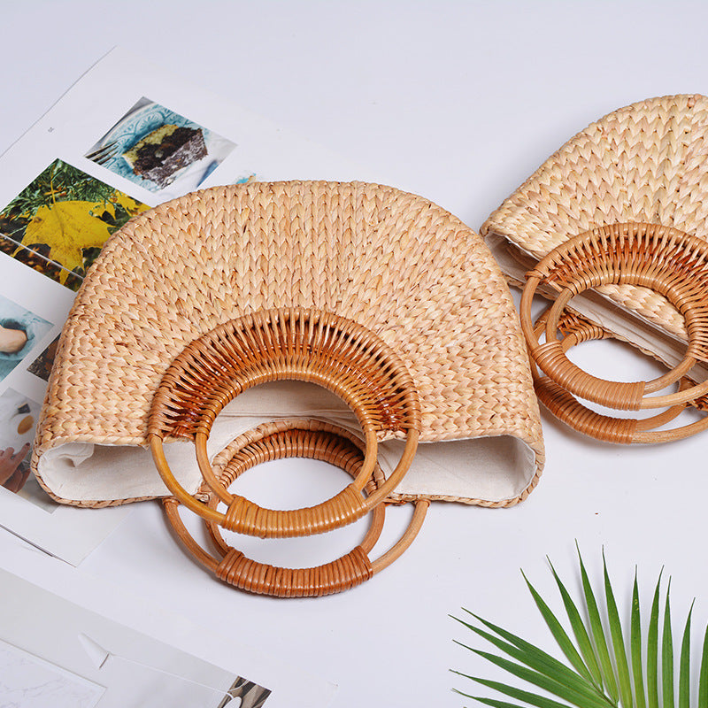 Moon Woven Beach Bag